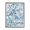Stupell Industries Coastal Tile Abstract Soft Blue Beige Shapes in Black Frame Wall Art